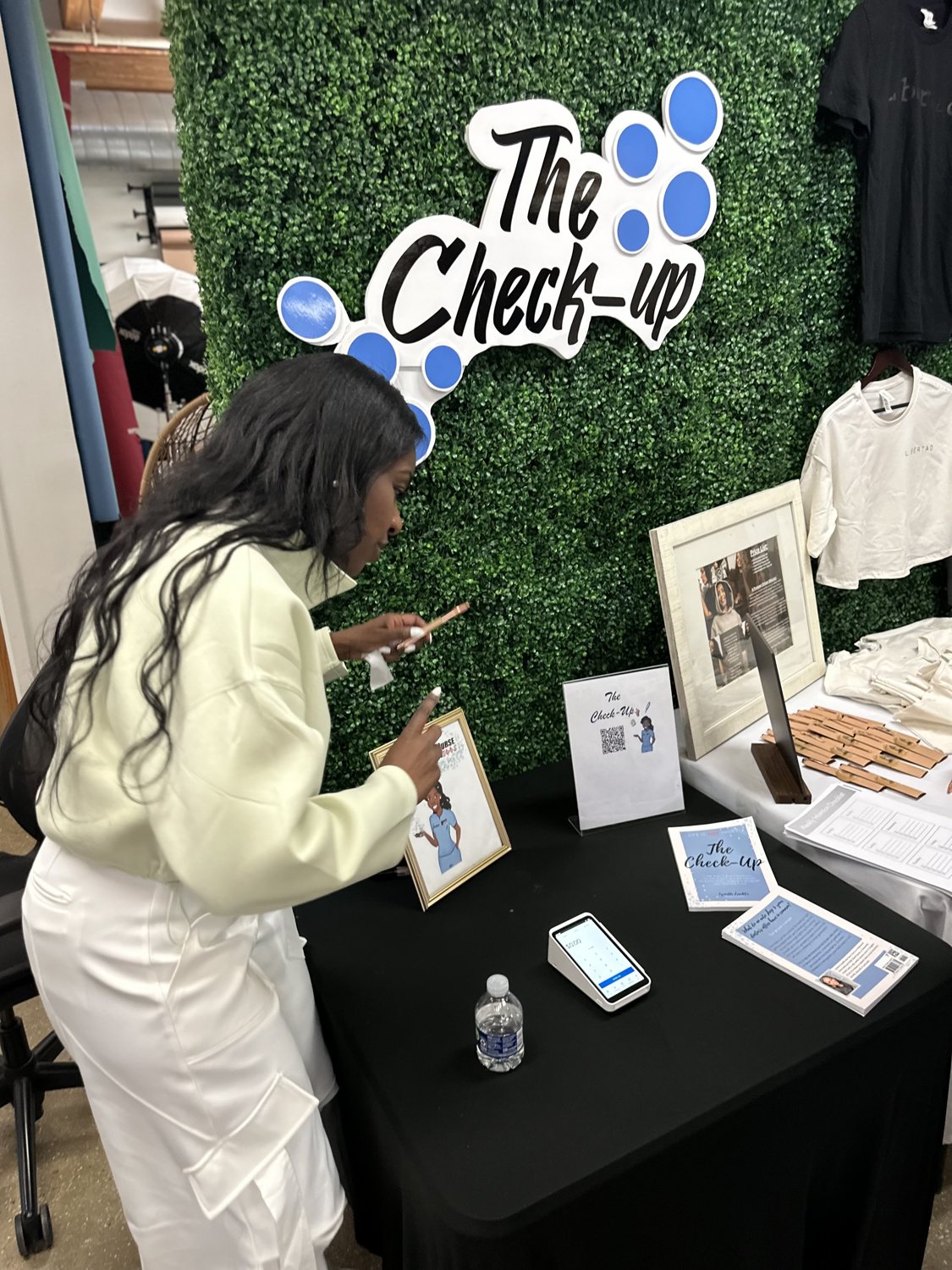 Lynnette at The Check-Up booth