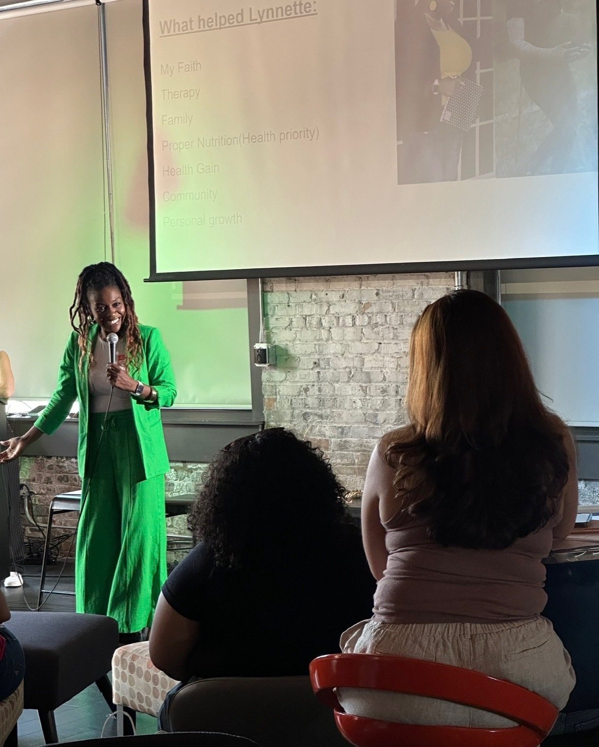 Lynnette Franklin speaking at an event